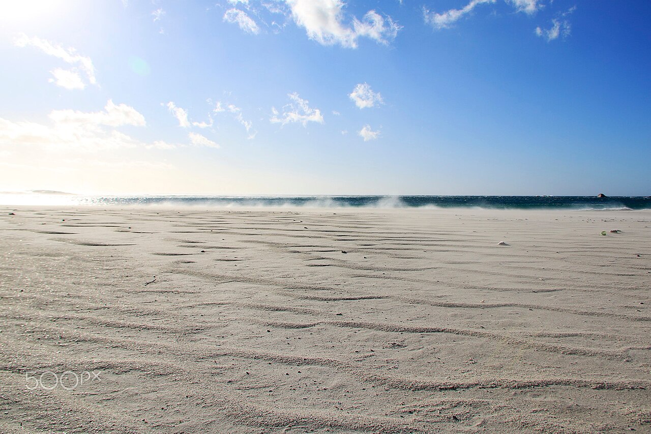 Camps Bay Beach in Cape Town with mountain backdrop