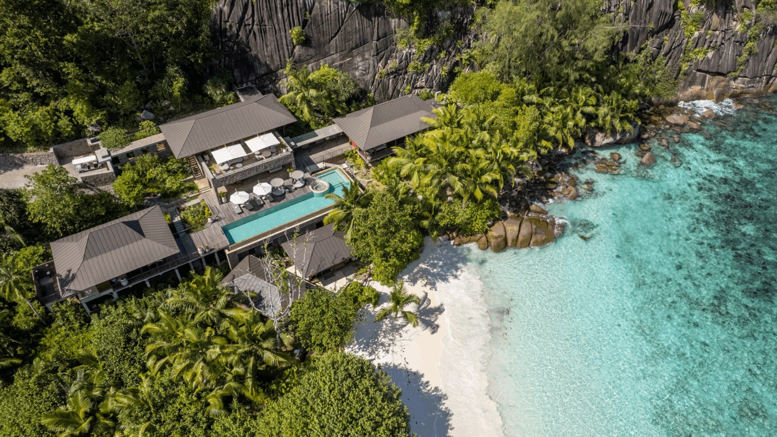 Four Seasons Resort Seychelles above Petite Anse on Mahé